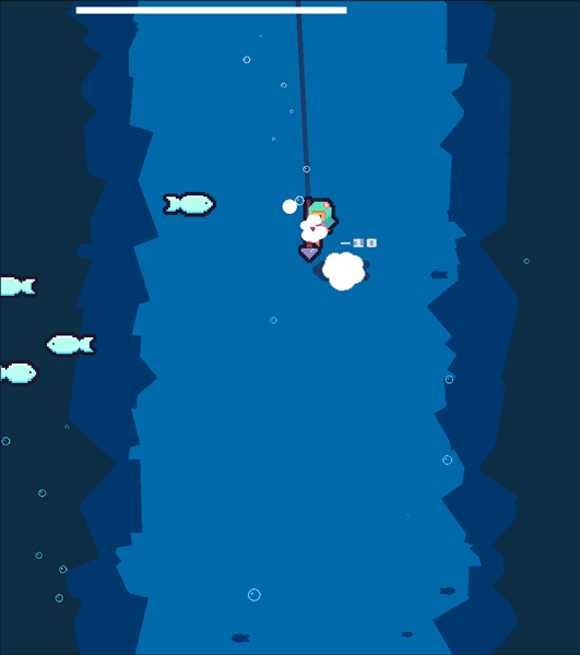 Giúp nhân vật đánh bắt được nhiều cá và đi sâu xuống đại dương nhất có thể bạn nhé