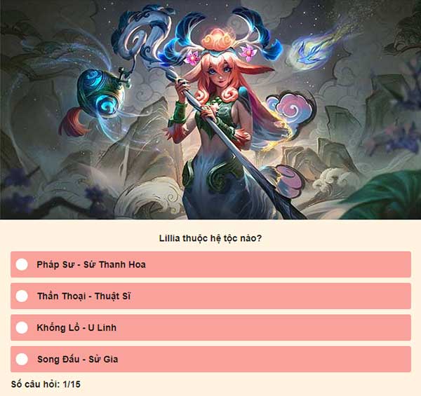 Chọn đáp án đúng