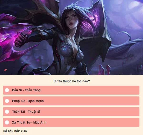 Chọn đáp án đúng