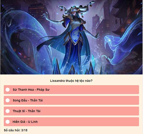 Chọn đáp án đúng