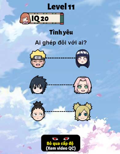Kiểm tra độ hiểu biết của người chơi về các nhân vật Anime qua nhiều tình huống