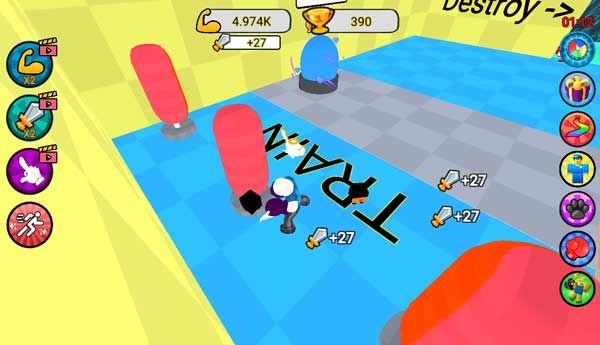 Khu vực tập luyện Train để Obby tăng cao sức chiến đấu