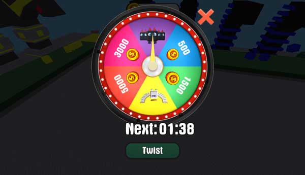 Vòng quay may mắn để giúp Obby kiếm nhiều tiền xu
