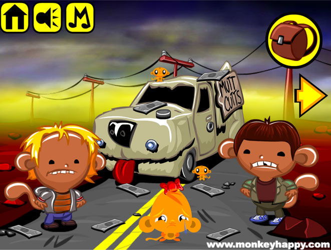 Chơi game Chú khỉ buồn: Siêu ngốc gặp nhau - GameVui.vn