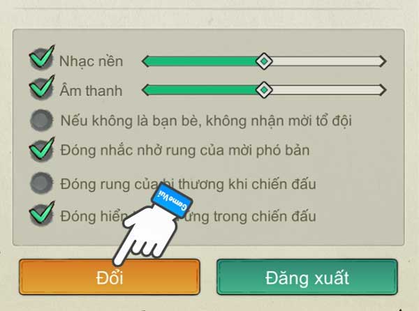 Nhấn Đổi
