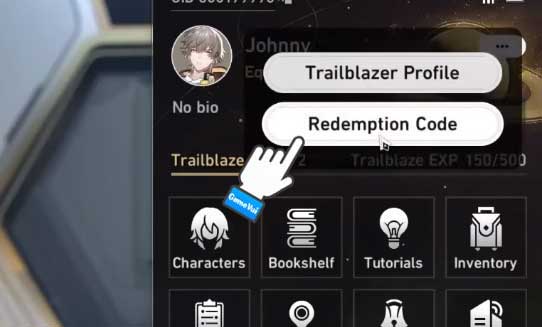 Chọn Redemption Code