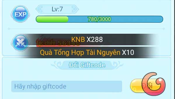 Phần thưởng đổi code