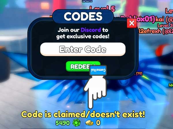 Code is claimed/doesn't exist