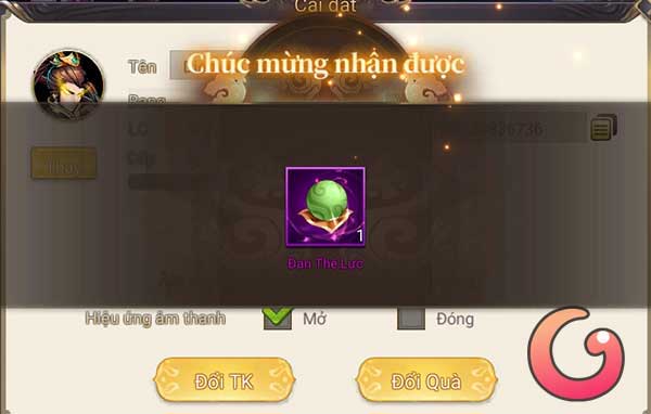 Chúc mừng nhận được