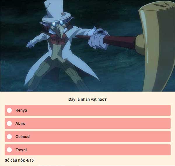 Chọn đáp án đúng