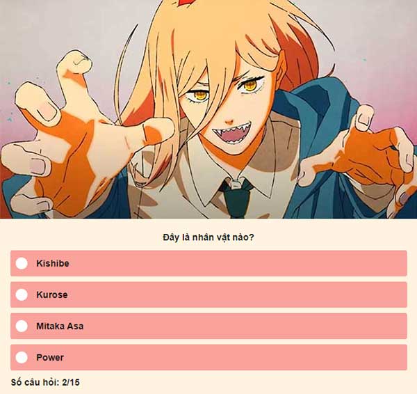 Chọn đáp án đúng