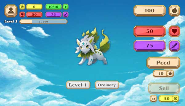 Cho Pokemon ăn, nâng cấp chúng để tăng cao lực chiến