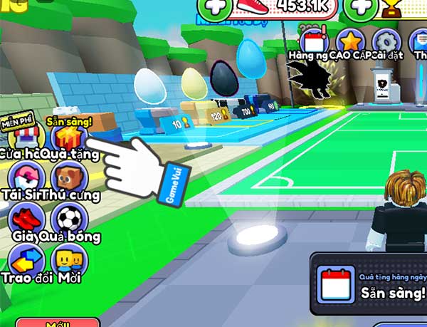 Nhấn mục Quà Tặng