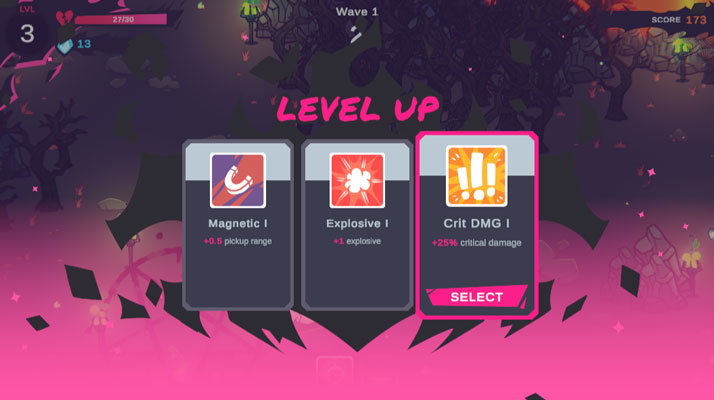 Lựa chọn các nâng cấp chỉ số.