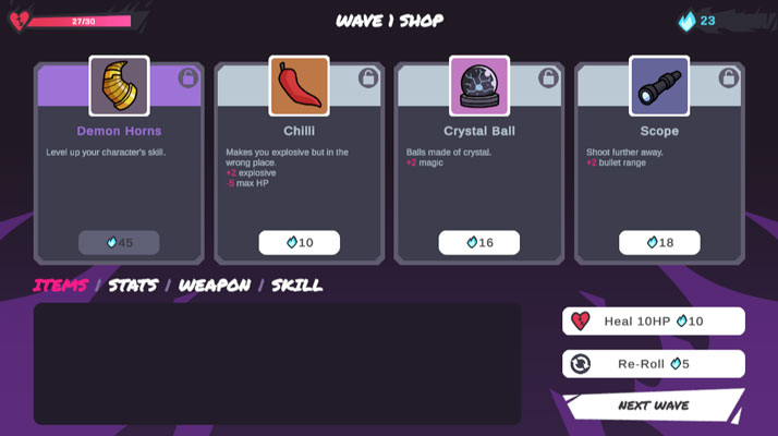 Sau mỗi màn chơi hãy lựa chọn nâng cấp hợp lý.