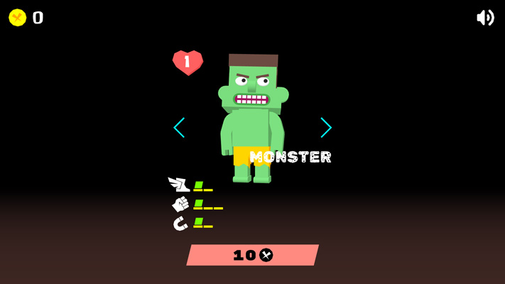 Lựa chọn các trang phục với sức mạnh khác nhau.