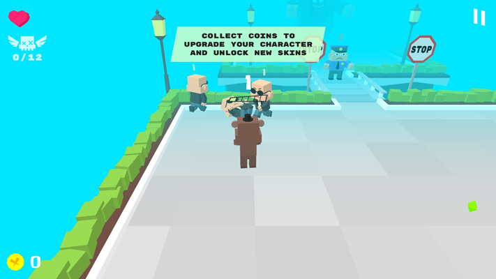 Đánh bại các kẻ địch để thăng cấp.