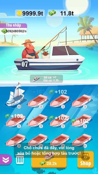 Mua và kết hợp, hợp nhất các loại tàu thuyền câu cá