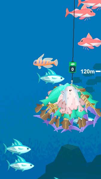 Di chuyển dây câu sang trái phải để bắt thật nhiều cá