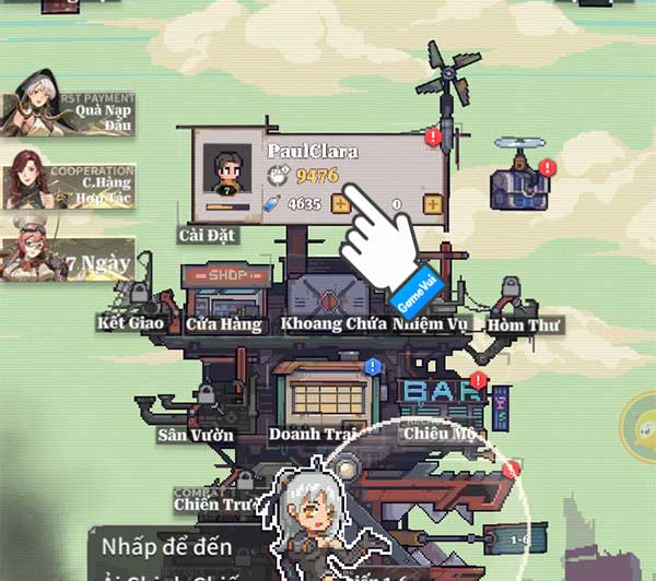 Chạm vào ảnh đại diện