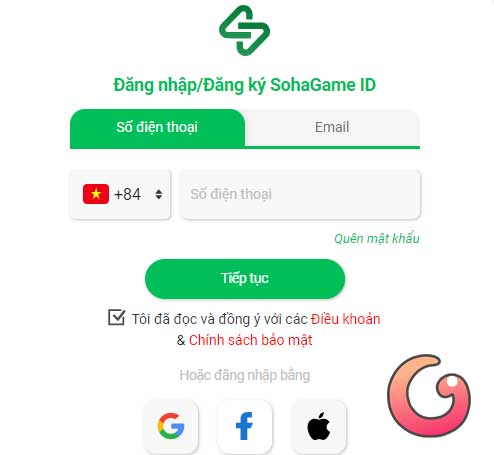 Đăng nhập tài khoản