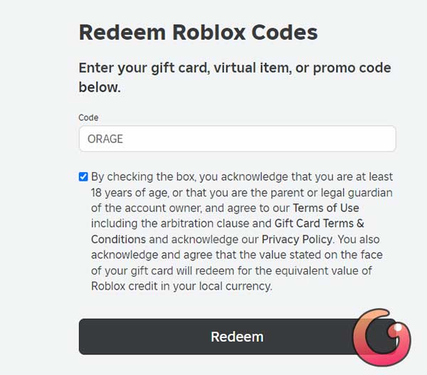 Đổi code Roblox Robux