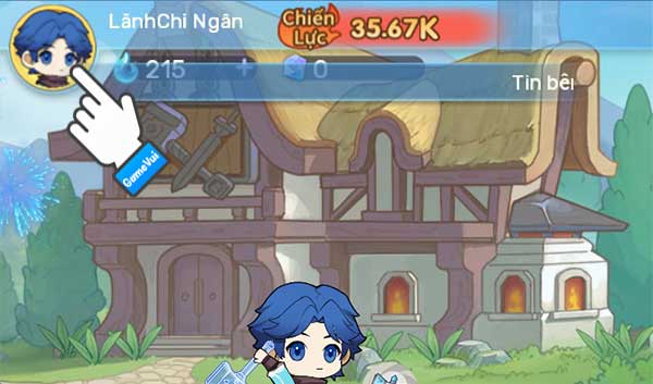 Chạm vào ảnh đại diện