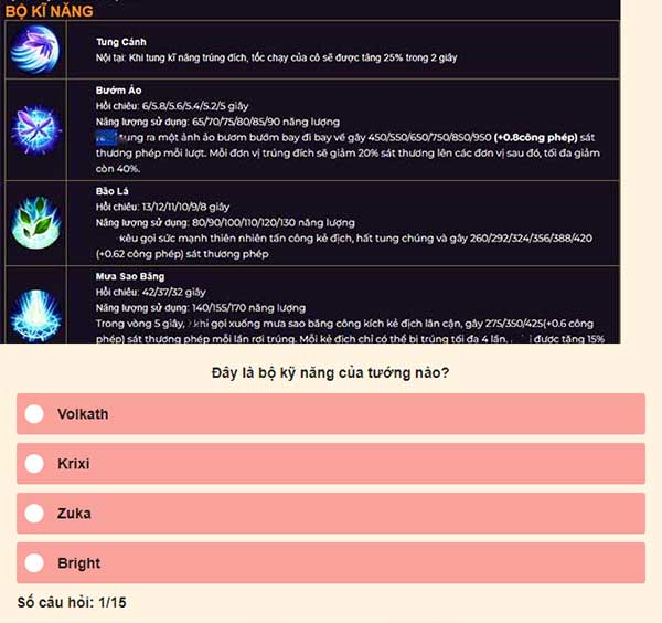 Chọn đáp án đúng