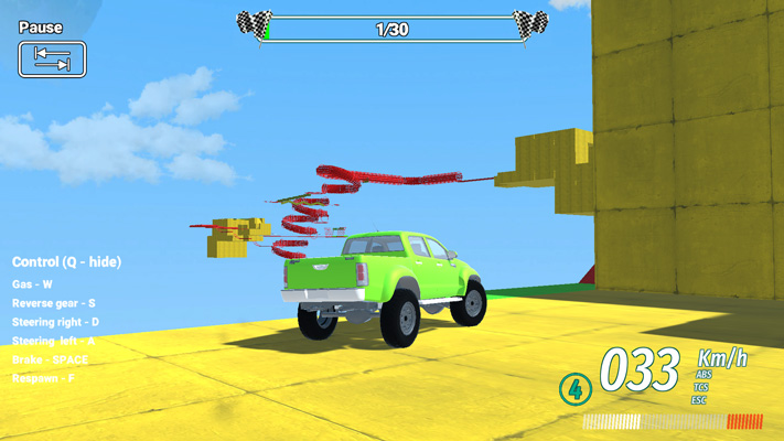 Điều khiển xe của bạn vượt qua các địa hình hiểm trở.