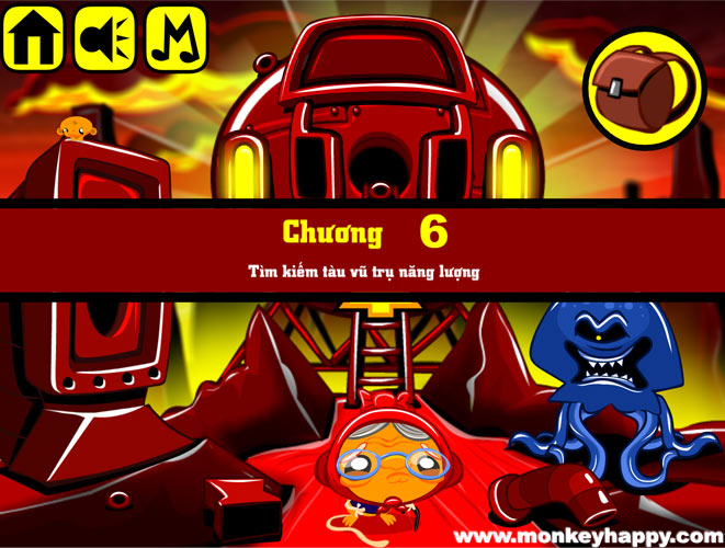 Chơi game Chú khỉ buồn: Tàu vũ trụ năng lượng - GameVui.vn