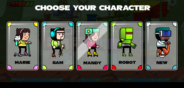 Lựa chọn các nhân vật với phong cách khác nhau.