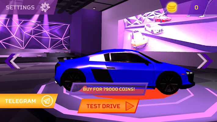 Dùng tiền xu để mua các ô tô mới xịn hơn.