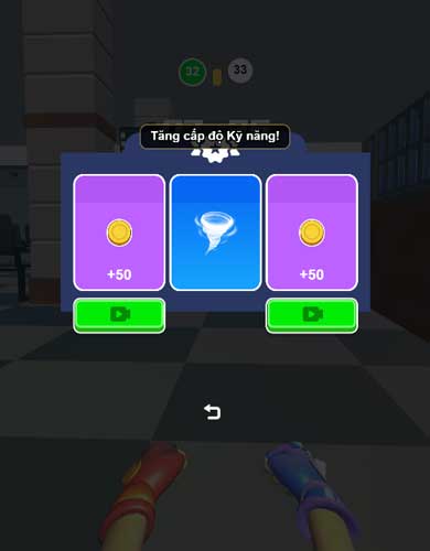 Nhận nâng cấp kỹ năng chiến đấu