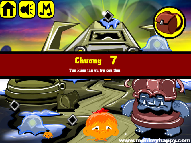 Chơi game Chú khỉ buồn: Tàu vũ trụ con thoi - GameVui.vn