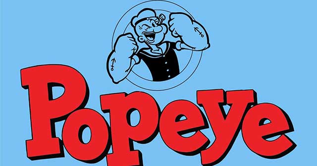 Popeye đi ra ngoài mà không thể thiếu vật nào?