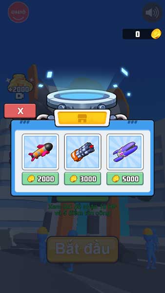 Sử dụng các mẫu vũ khí có trong Shop