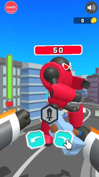 Sử dụng các nút điều hướng để né đòn, tấn công, phản công...