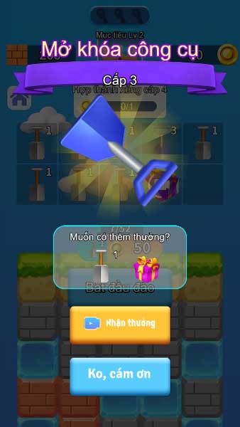 Mở khóa công cụ xẻng Minecraft cấp độ cao hơn