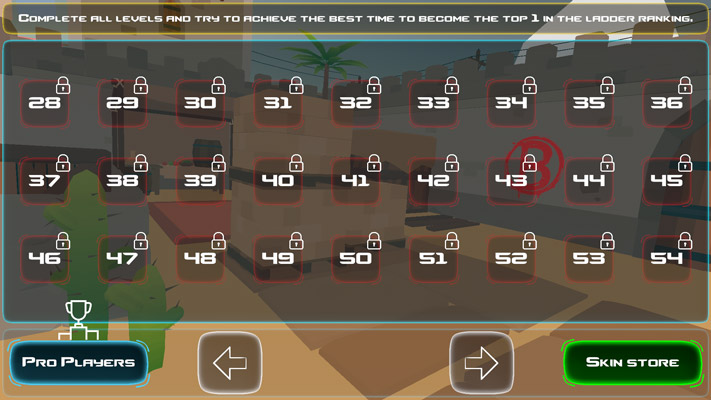 Game có tất cả 54 màn chơi với nhiều thử thách khác nhau.