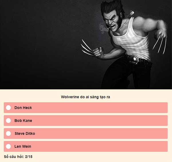 Chọn đáp án đúng