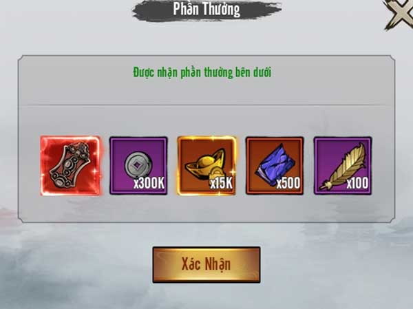 Phần thưởng đổi code