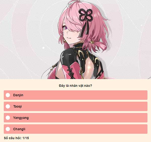 Chọn đáp án đúng