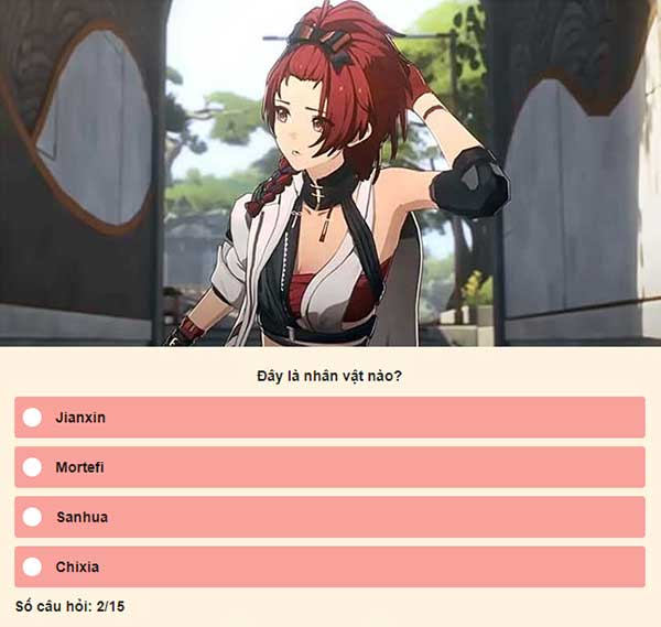 Chọn đáp án đúng