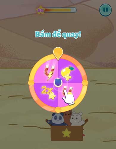 Vòng quay may mắn để tăng cao số điểm nhận được