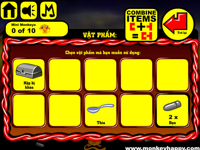 Ghép hoặc sử dụng các vật phẩm.