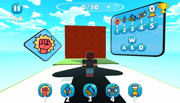 Điều khiển nhân vật Obby với 5 siêu sức mạnh