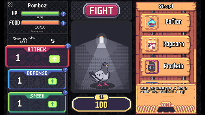 Nâng cấp các chỉ số và mua thêm các vật dụng hỗ trợ.