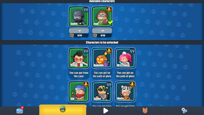 Có nhiều nhân vật với kỹ năng và vũ khí khác nhau.