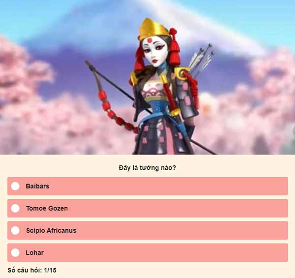 Chọn đáp án đúng