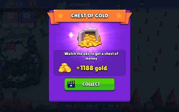 Xem QC để nhận thêm xu vàng